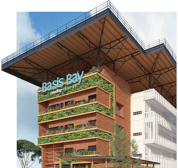 Cyberjaya DC2 building exterior with eco-green vertical gardens