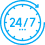 24/7 monitoring icon
