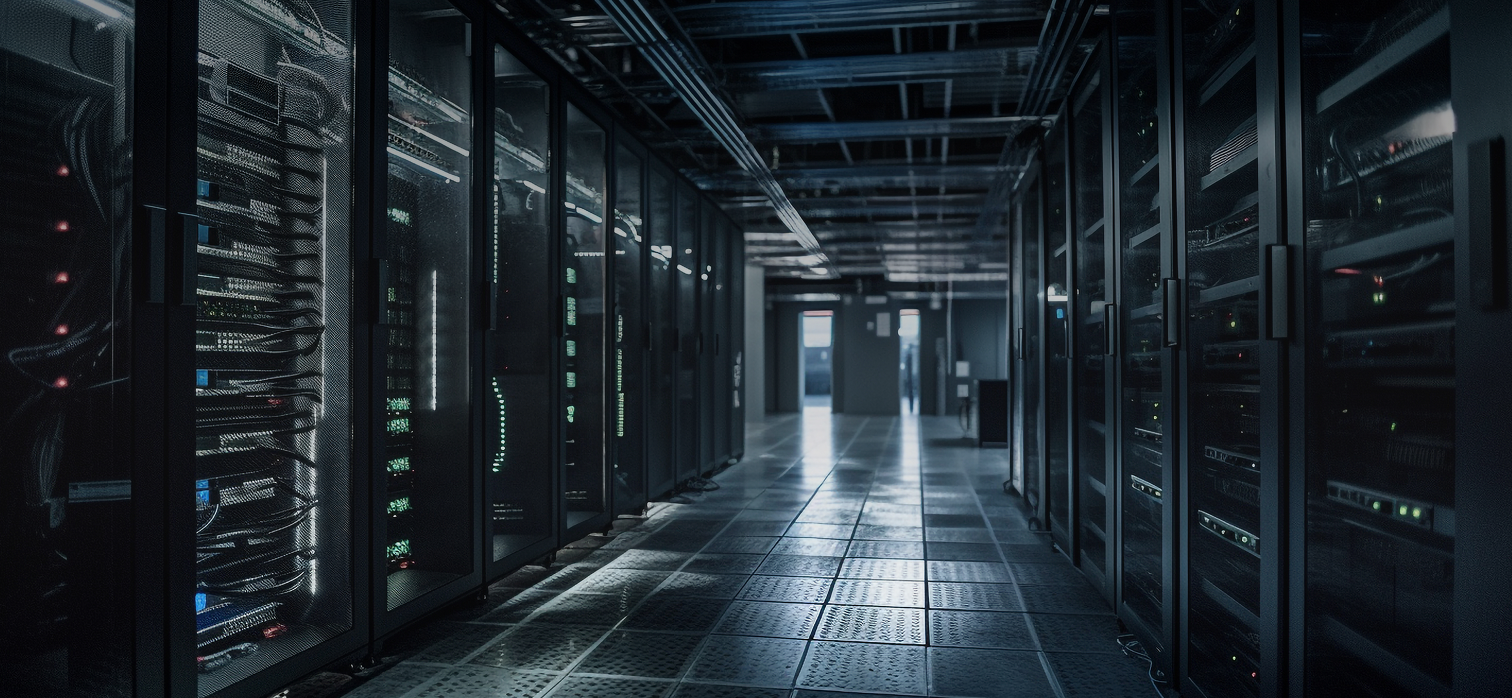 Engineer managing servers in a data centre