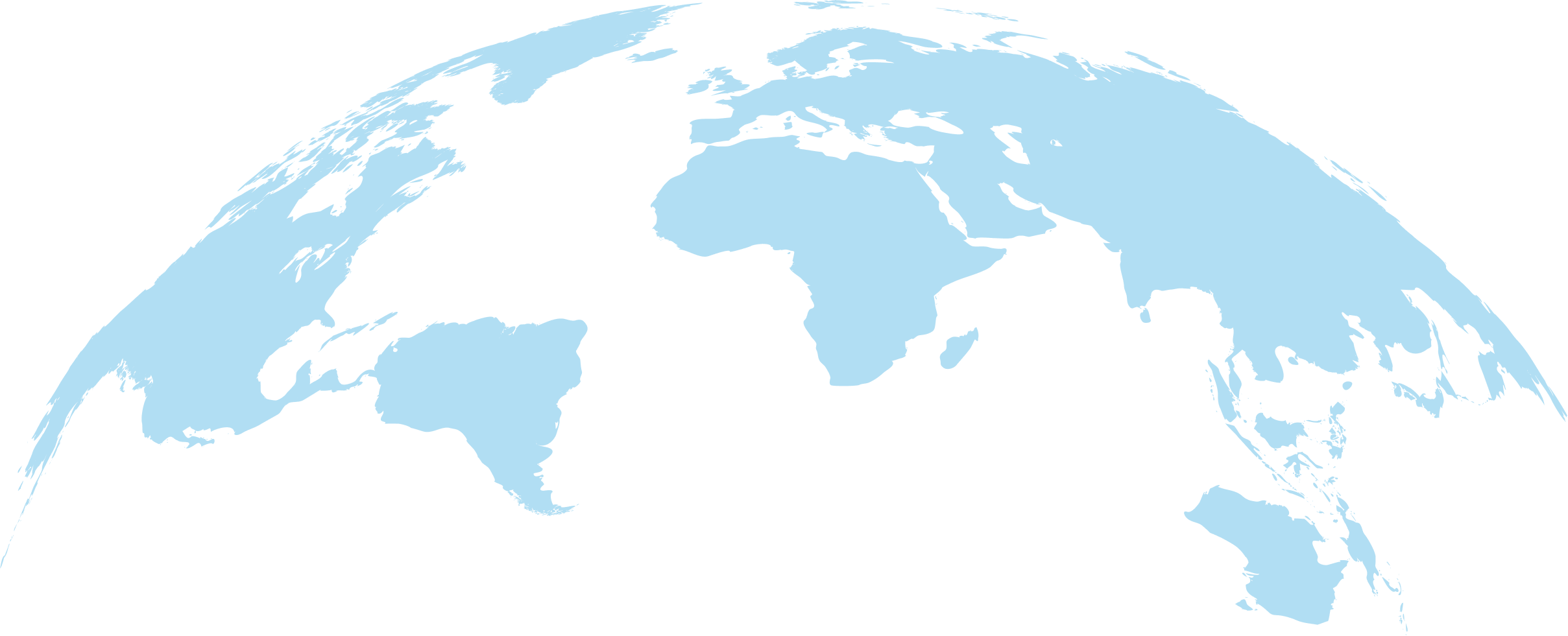 World map showing Basis Bay's offices and delivery locations