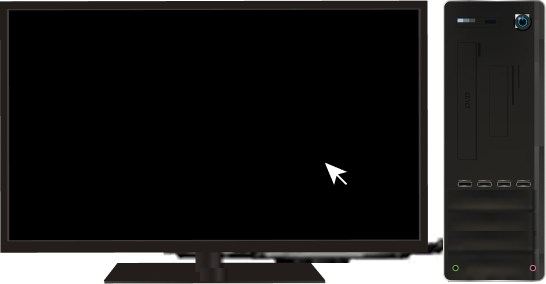 Wintel desktop and monitor