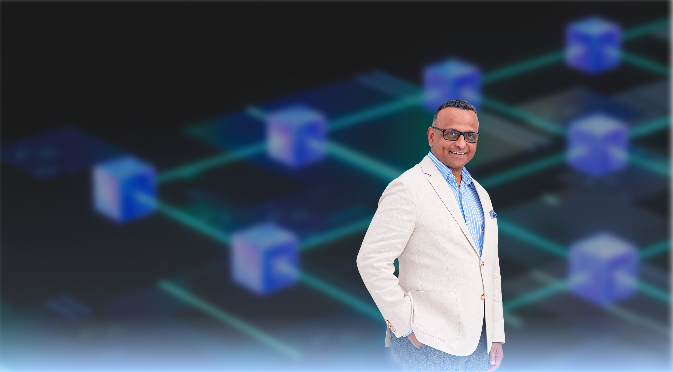 Engineer managing servers in a data centre